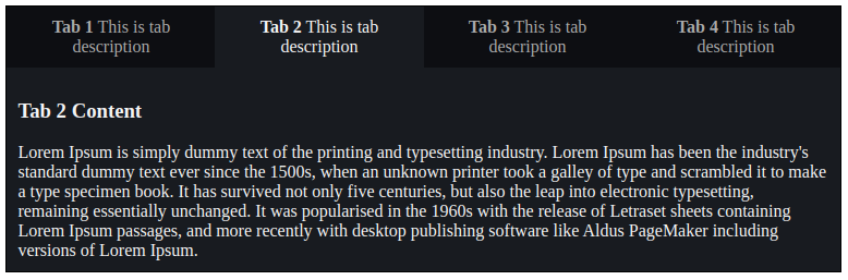 jQuery Smart Tab dark